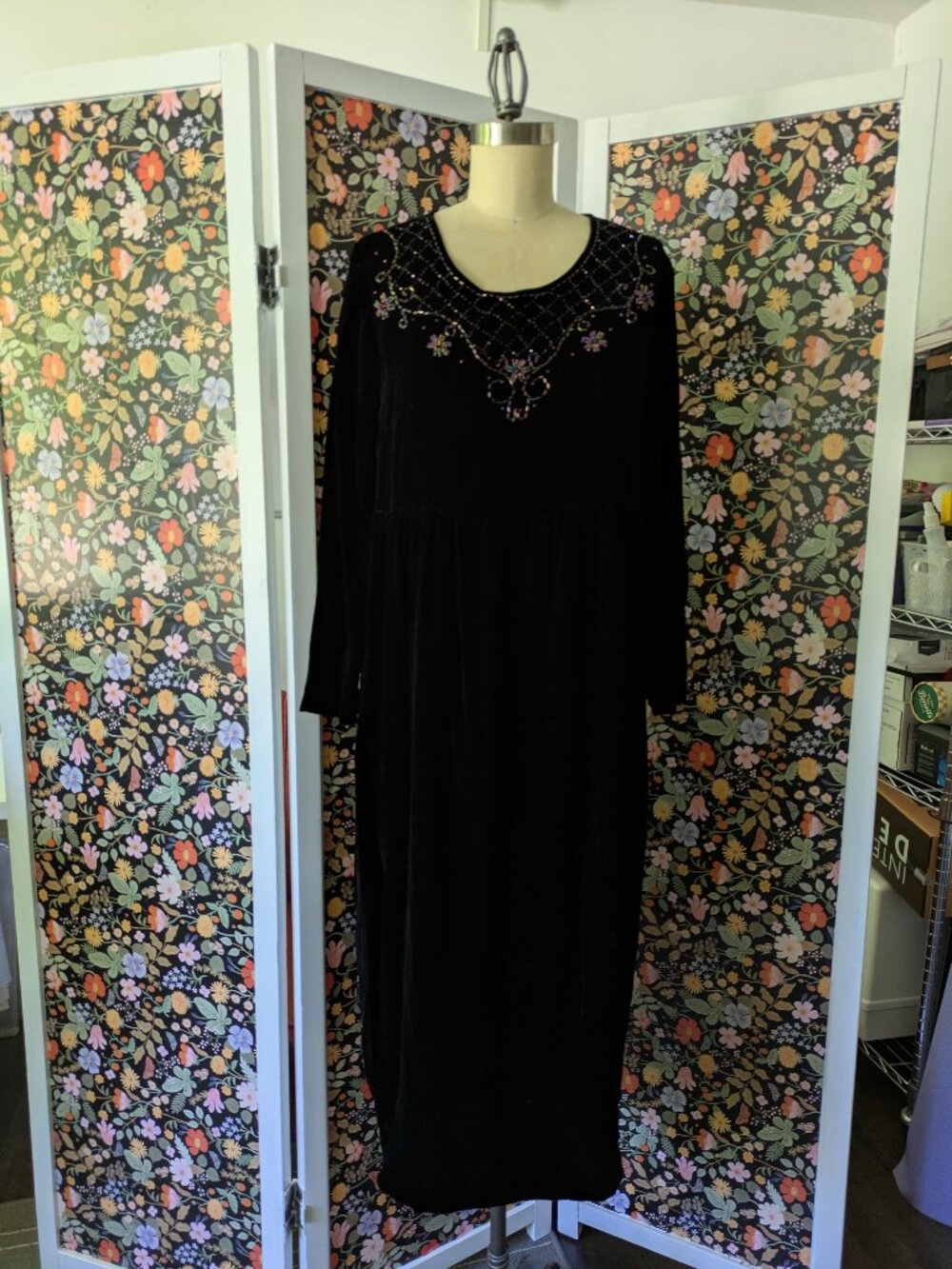 Carol Little Black Velvet Dress, Size 12